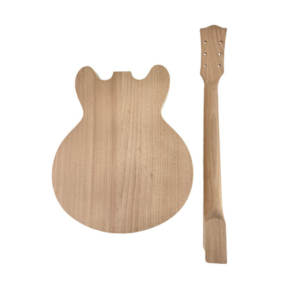 Yinfente DIY Electric guitar Kit Guitar neck Guitar body Mahogany Rosewood Semi Hollow 335 guitar