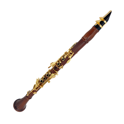 Bb Clarinet for Beginner 17 Key Gold-Plated Rosewood B Flat Clarinet with 2 Barrels,Hard Case,Cleaning Kit,Mouthpiece,Cork Grease,Gloves,Reeds,Cushion