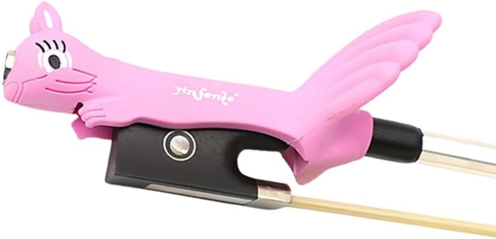 Violin/Viola Bow Holder Violin Bow Grip for Beginner Violin Pinky Holder Teaching Aid Accessory (Pink)