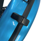 Yinfente 4/4 Violin Case Carbon Fiber Hard shell with Back strap handle Blue Hard Case