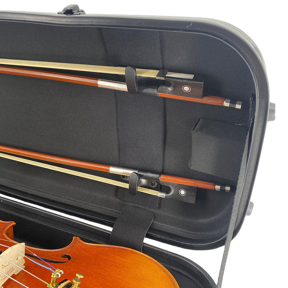 Yinfente Violin Case 4/4 Full Size Carbon Fiber Oblong Violin Bag with Music Sheet Bag Adjustable Backstrap Hygrometer Lightweight Protable
