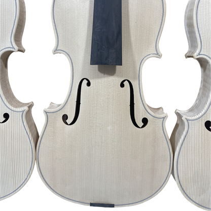 Yinfente Handmade 4/4 size Violin with Flame Maple Back white Unfinished