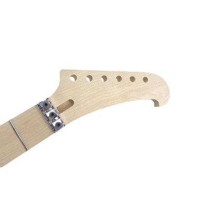 Yinfente Maple Guitar Neck 24Fret 25.5Inch Locking Nut Dot Inlay Bolt on DIY Guitar Necks Replacement