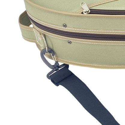 Violin Case 4/4 Full Size Nylon Oxford Lightweight Box Adjustable Shoulder Straps Travel Violin Case Bag (Pea Green)