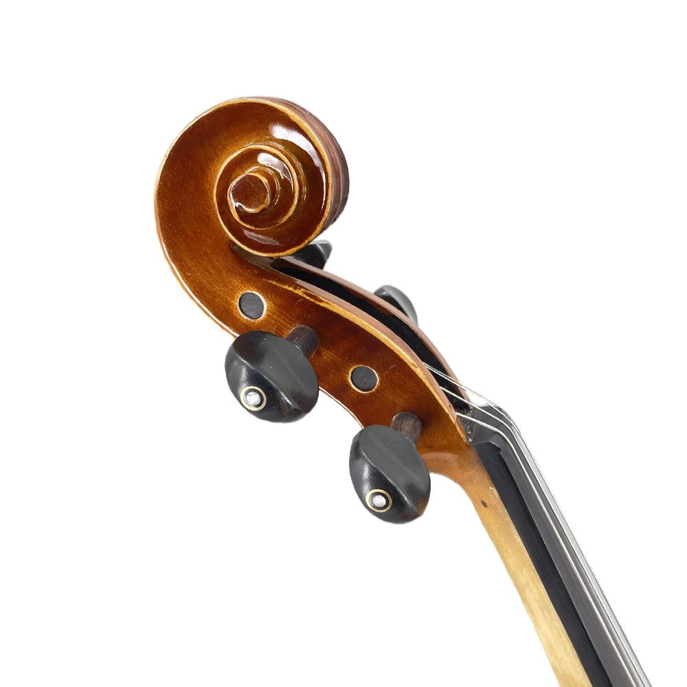 Violin 4/4 Full Set for Beginners, Adults, Students, Aged Spruce Maple Solid Wood Fiddle, Ebony Fittings with Hard Case, Shoulder Rest, Bow, Extra Strings (Dark Brown, 4/4 Full Size)