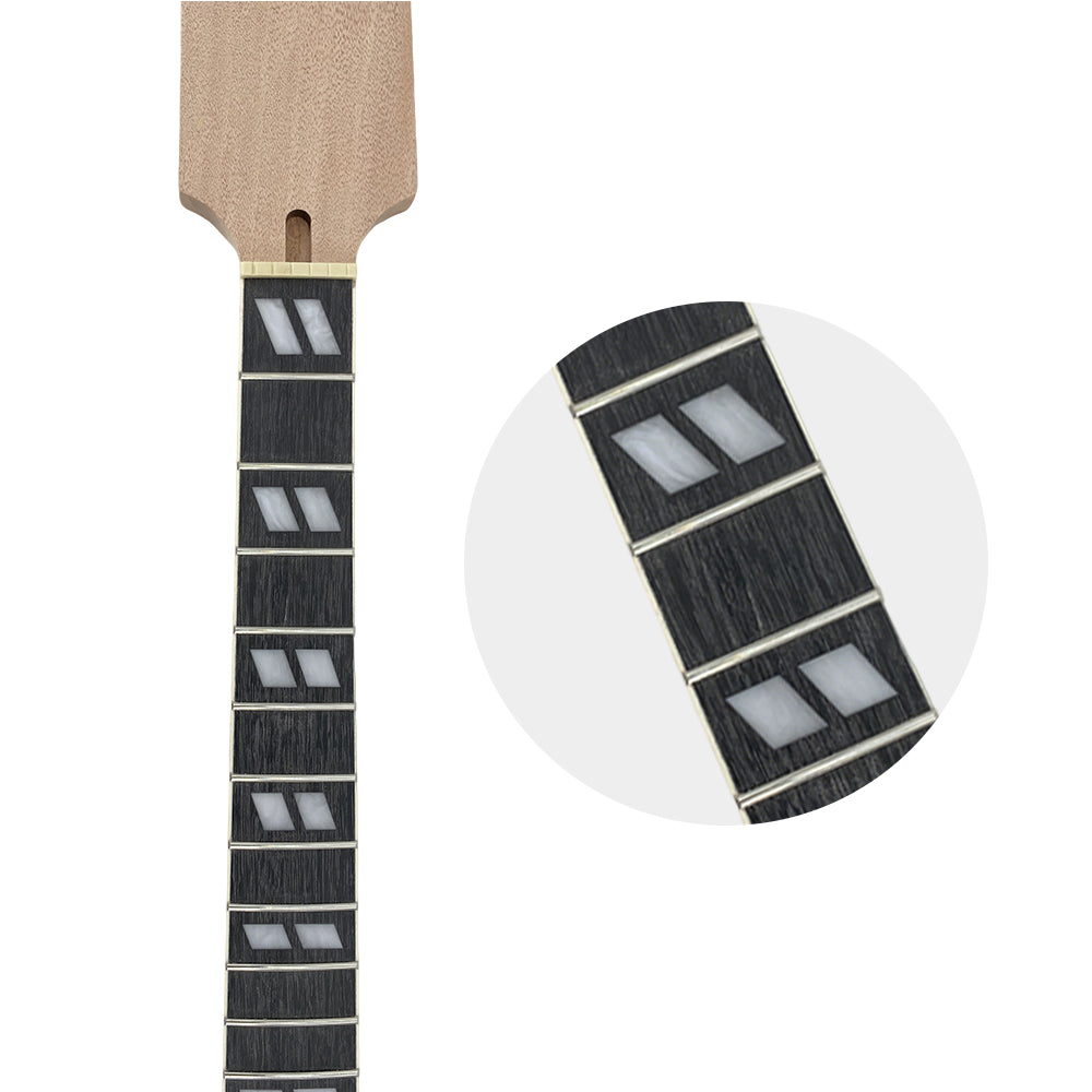 Yinfente New Electric Guitar Neck 22 Fret 24.75Inch DIY Guitar Paddle Head Mahogany Rosewood Fretboard