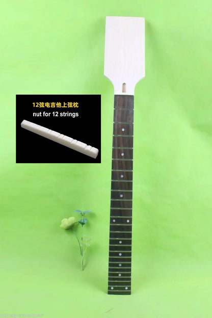 Yinfente 12string Wide guitar neck 24 fret 27 inch Canada Maple Rosewood Fretboard Paddle neck with nut