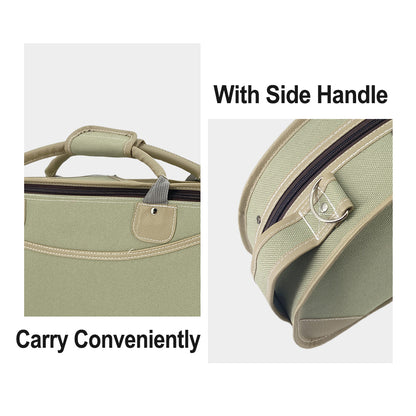 Violin Case 4/4 Full Size Nylon Oxford Lightweight Box Adjustable Shoulder Straps Travel Violin Case Bag (Pea Green)