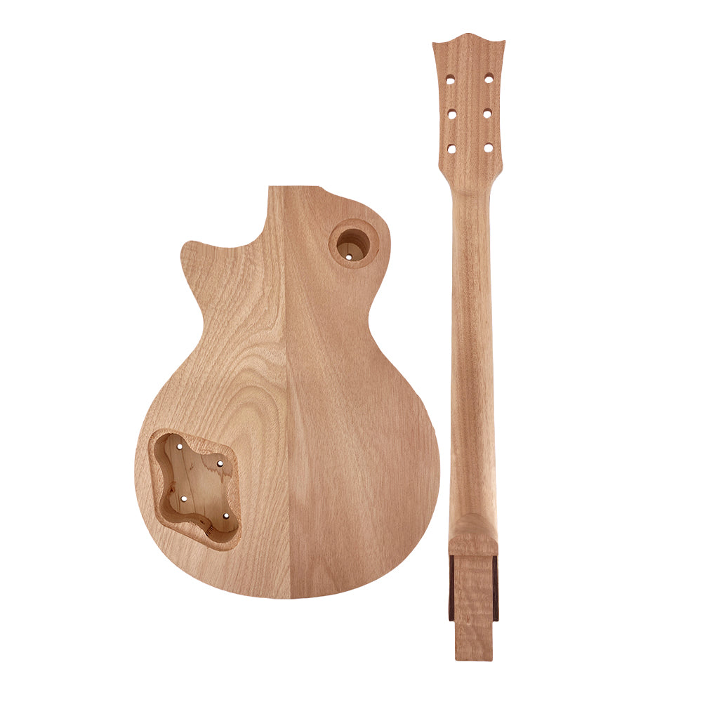 Yinfente 1set Guitar kit Guitar Neck 22fret 24.75inch Mahogany Rosewood Fretboard Set in