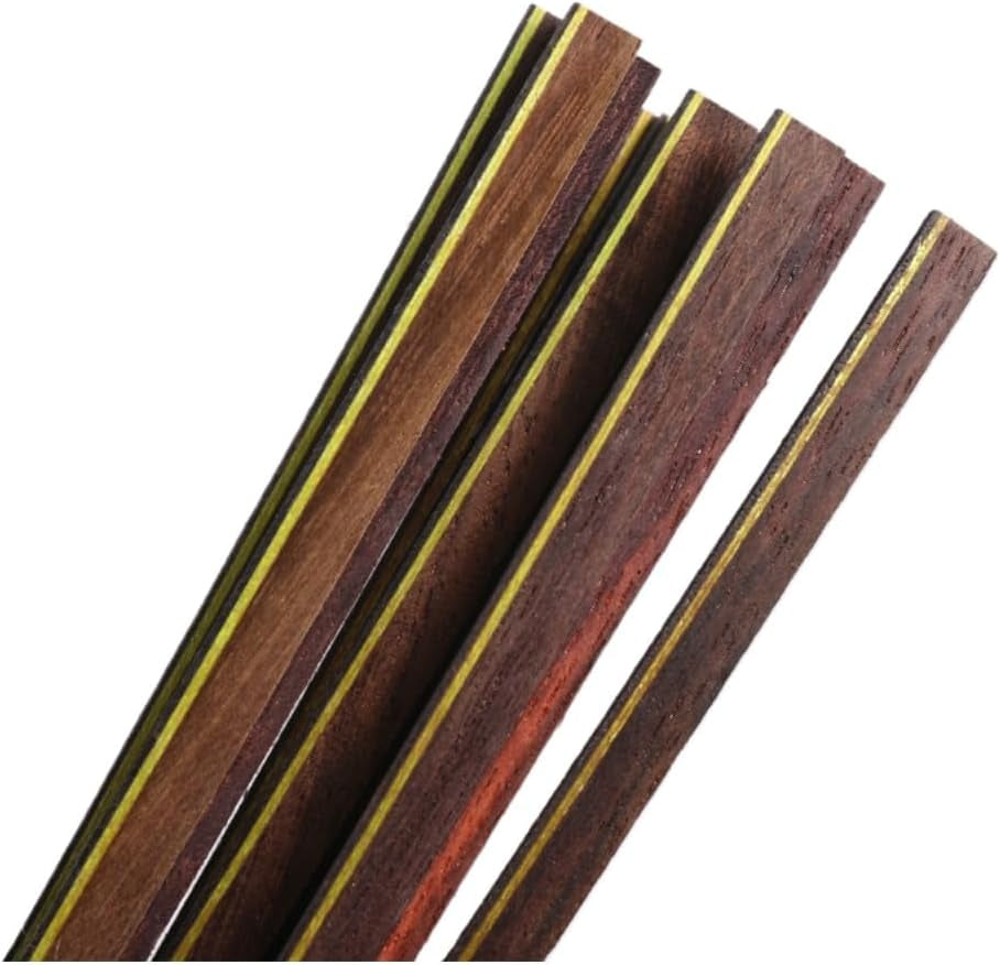 25 PCS Guitar Binding Purfling Strip Marquetry Inlay for Guitar Parts,Rosewood Material(840X6X1.5Mm)