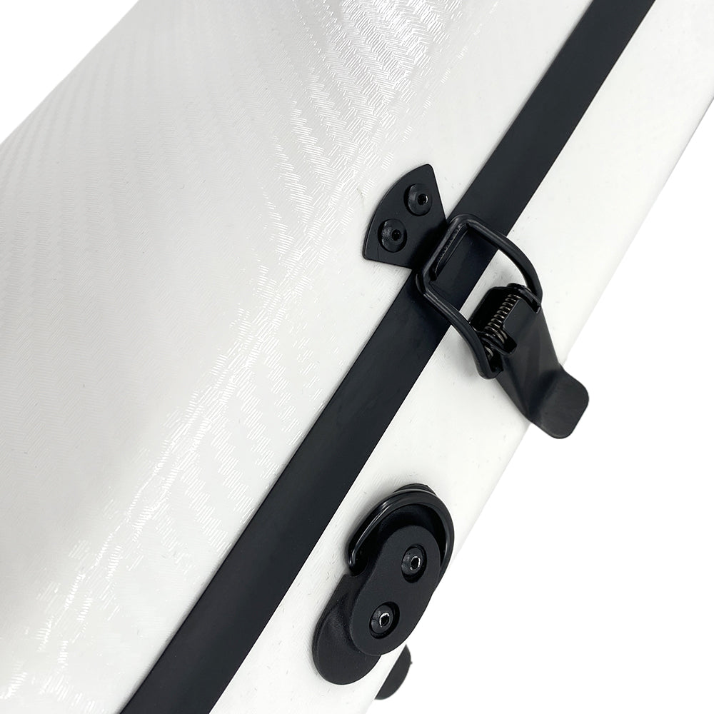 Yinfente 4/4 Violin Case White Carbon Fiber Violin Case Oblong Cases for Violin Strong