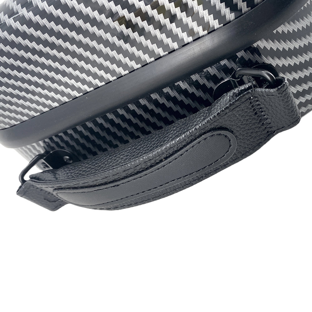 Yinfente Violin Case 4/4 Full Size Carbon Fiber Oblong Violin Bag with Music Sheet Bag Adjustable Backstrap Hygrometer Lightweight Protable