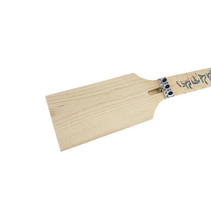 Yinfente Electric Guitar Neck 24 Fret 25.5 Inch Maple Wood Tree of Vine Inlay Guitar Replacement Paddle Head DIY Guitar Necks Floyd Rose Locking Nut Style