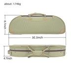 Violin Case 4/4 Full Size Nylon Oxford Lightweight Box Adjustable Shoulder Straps Travel Violin Case Bag (Pea Green)