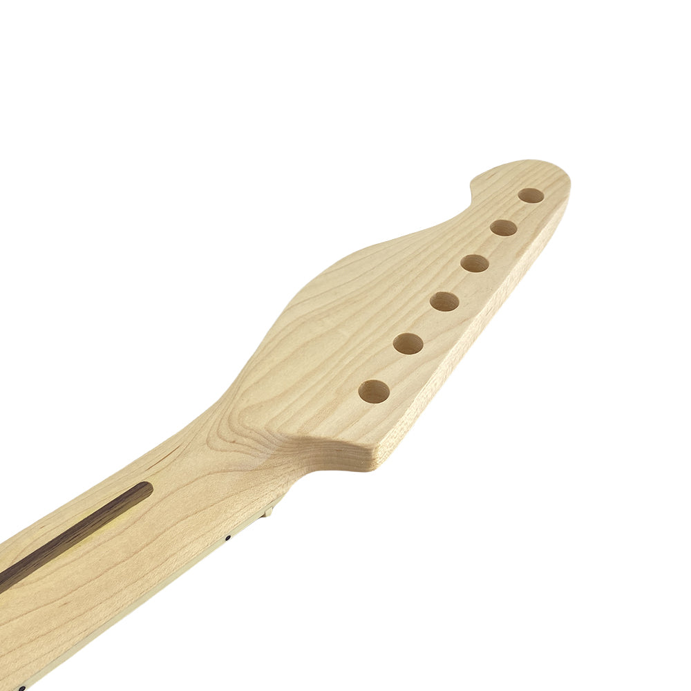 Yinfente Electric Guitar Neck 21 Fret 25.5 Inch Rosewood Fretboard Block Inlay Clear Paint for Build Guitar