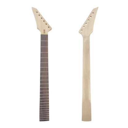 Yinfente Guitar Neck 24 Fret 25.5inch Maple Rosewood Fretboard Reversed Head Bolt On