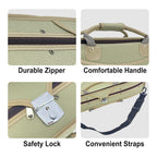Violin Case 4/4 Full Size Nylon Oxford Lightweight Box Adjustable Shoulder Straps Travel Violin Case Bag (Pea Green)