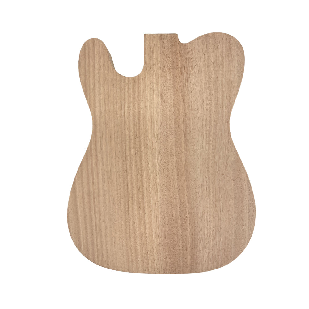 Yinfente Electric Guitar Body Replacement Mahogany Maple Wood Guitar Body for Tele Guitar Unfinished 25.5 Inch Scale Flame Maple Veneer HH Pickups
