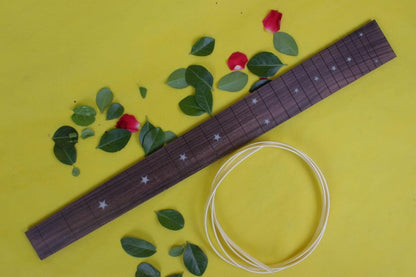 24 Fret Electric Guitar Fingerboard Rosewood Fretboard for Guitar Replacement Parts 25.5 Inch Star Inlay DIY Unfinished (Gtzb-007)
