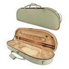 Violin Case 4/4 Full Size Nylon Oxford Lightweight Box Adjustable Shoulder Straps Travel Violin Case Bag (Pea Green)