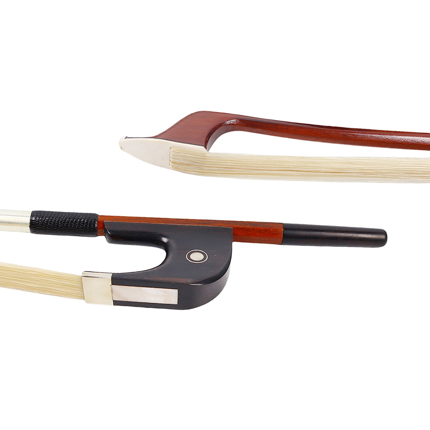 1/4 Upright Double Bass Bow Brazilwood German Natural Bow Hair Well Balanced