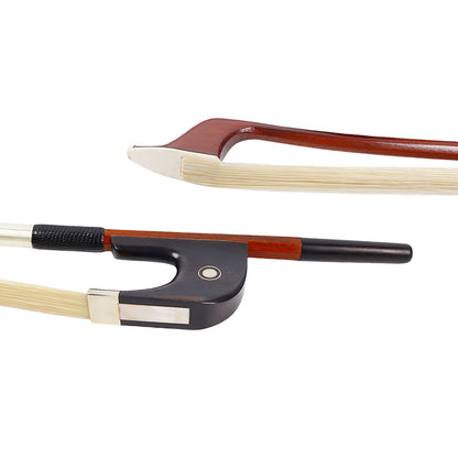 1/4 Upright Double Bass Bow Brazilwood German Natural Bow Hair Well Balanced