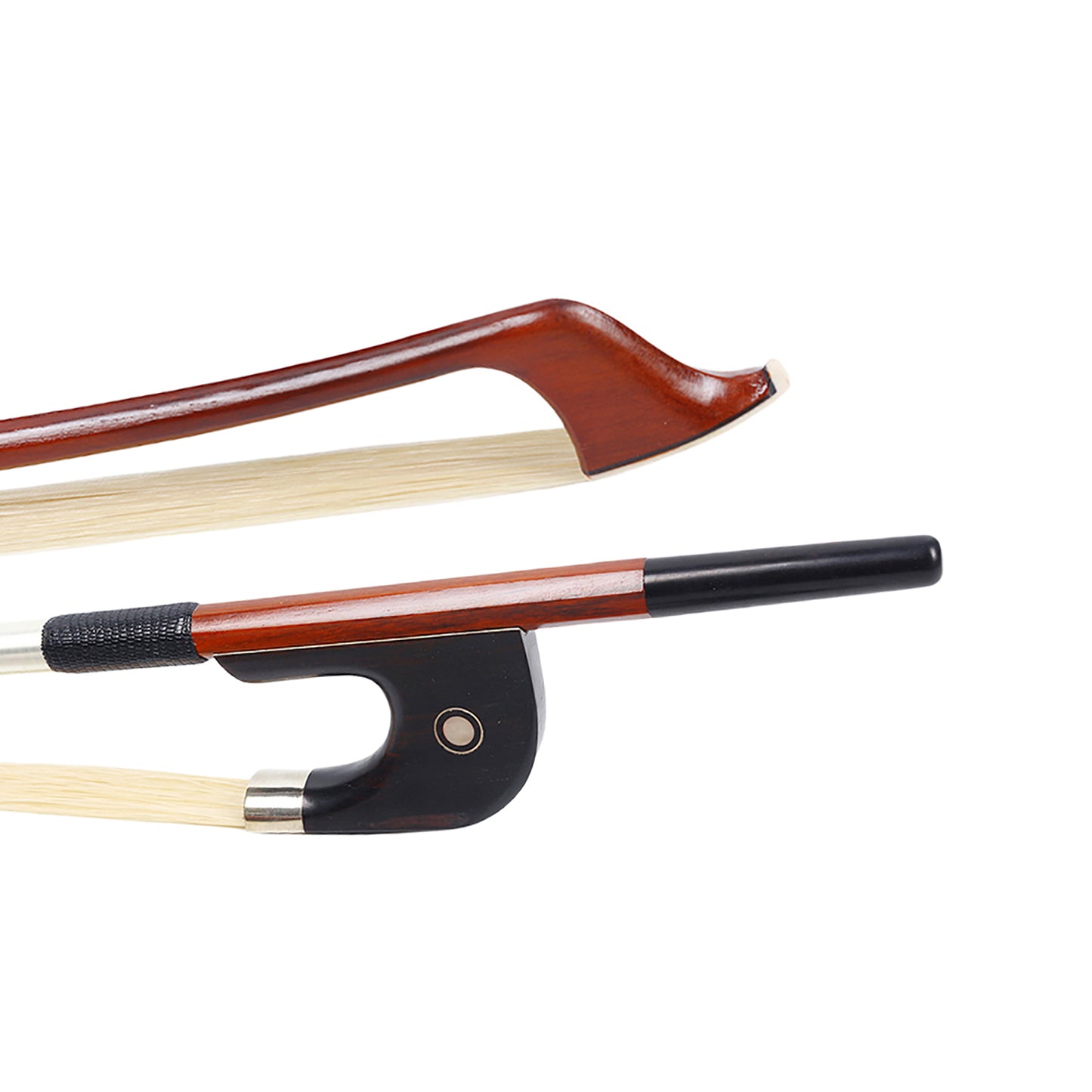 1/4 Upright Double Bass Bow Brazilwood German Natural Bow Hair Well Balanced