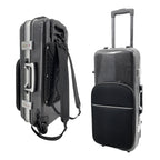 Alto Saxophone Case with Wheels - Alto Sax Bag with Pull Rod, Handle, Shoulder Strap Carbon Fiber Roller Bag Hard Shell Easy to Carry Black