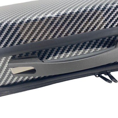 Yinfente Violin Case 4/4 Full Size Carbon Fiber Oblong Violin Bag with Music Sheet Bag Adjustable Backstrap Hygrometer Lightweight Protable
