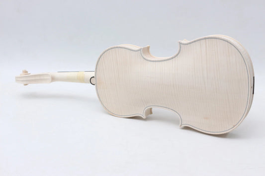 16 Inch Unfinished Viola One Piece Flamed Maple Back With Extra Viola Top Unfinished Electric Viola