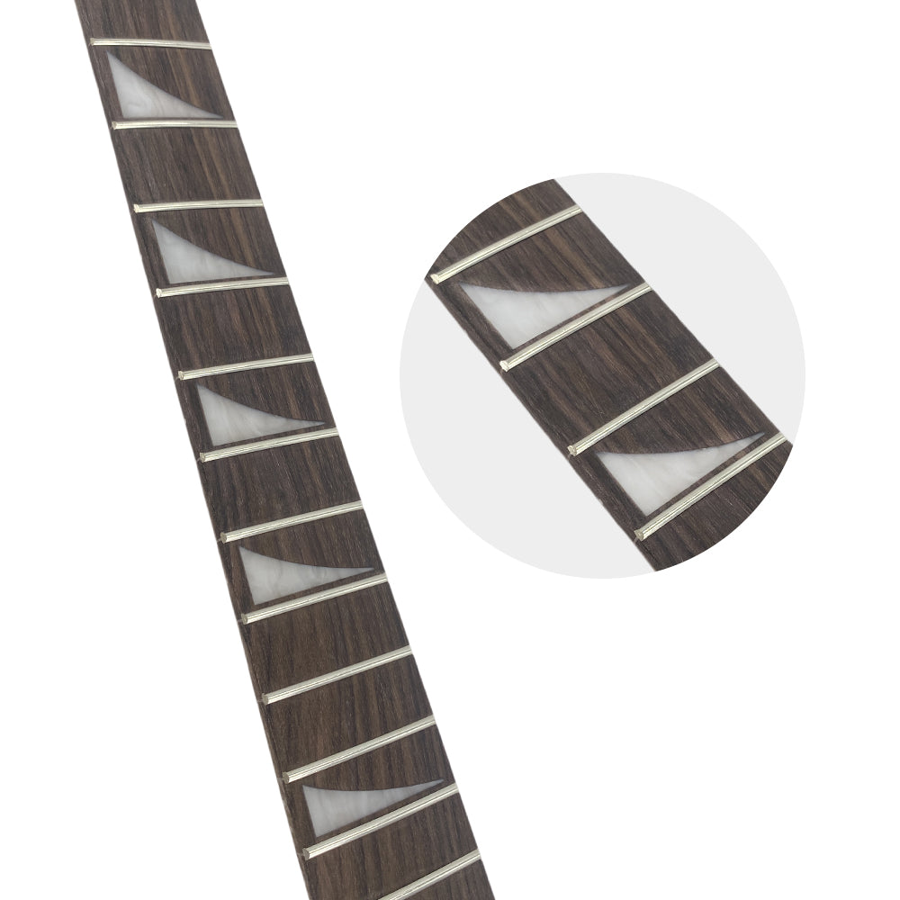 Yinfente Maple guitar neck 22fret 25.5inch Rosewood Fretboard Shark Fin DIY Guitar Neck Unfinished