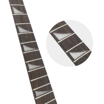 Yinfente Maple guitar neck 22fret 25.5inch Rosewood Fretboard Shark Fin DIY Guitar Neck Unfinished