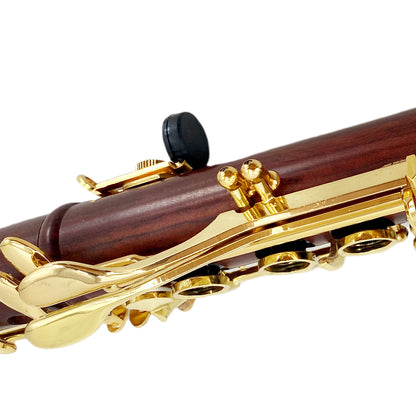Bb Clarinet for Beginner 17 Key Gold-Plated Rosewood B Flat Clarinet with 2 Barrels,Hard Case,Cleaning Kit,Mouthpiece,Cork Grease,Gloves,Reeds,Cushion