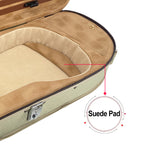 Violin Case 4/4 Full Size Nylon Oxford Lightweight Box Adjustable Shoulder Straps Travel Violin Case Bag (Pea Green)