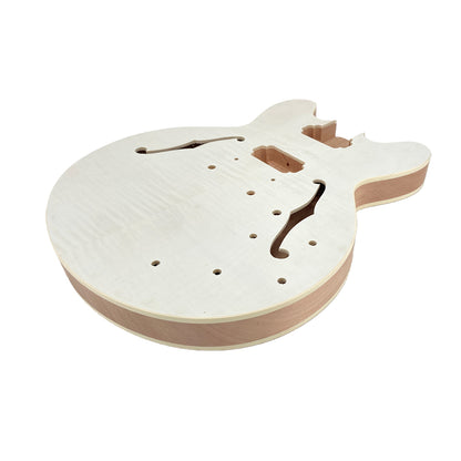 Yinfente DIY Electric guitar Kit Guitar neck Guitar body Mahogany Rosewood Semi Hollow 335 guitar