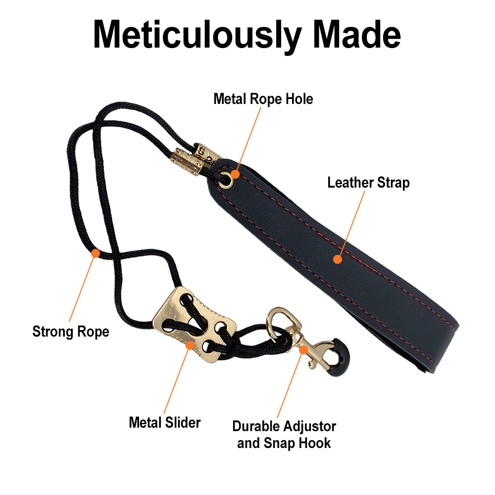 Saxophone Neck Strap Soft Leather Padded Comfort Music Instrument Strap for Alto Tenor Baritone Soprano Sax