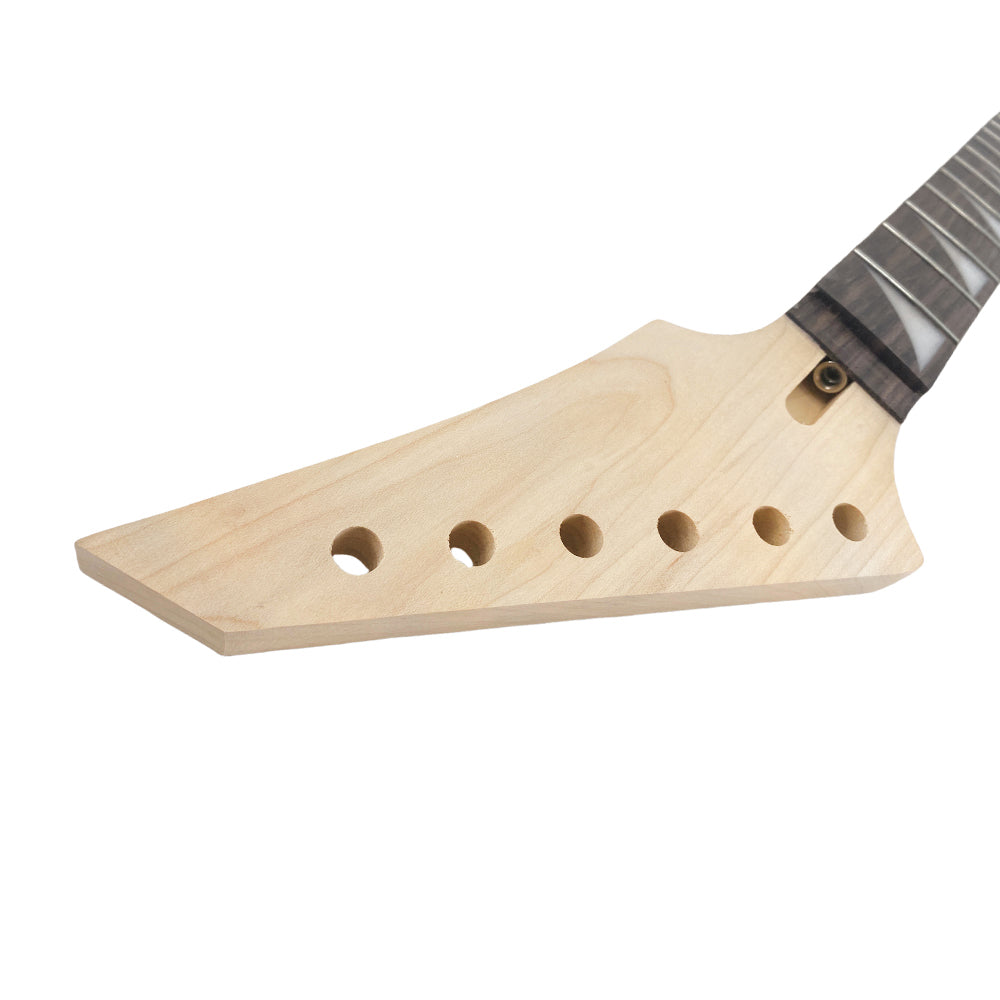 Yinfente Maple guitar neck 22fret 25.5inch Rosewood Fretboard Shark Fin DIY Guitar Neck Unfinished