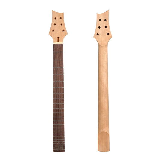 Yinfente DIY 22 fret Electric Guitar Neck 25.5 inch Mahogany Rosewood Fretboard Unfinished