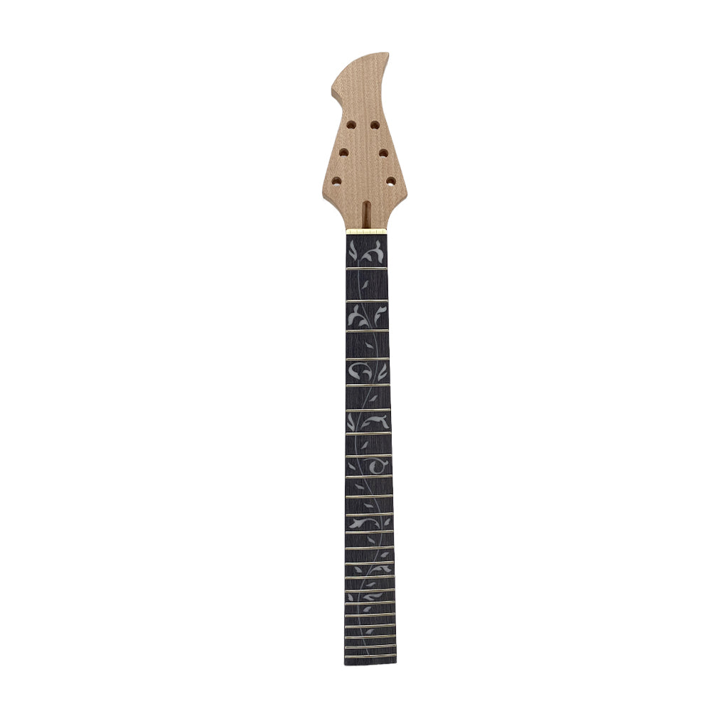 Yinfente Electric Guitar Neck 22 Fret 24.75Inch Mahogany Wood Rosewood Guitar Fretboard Vine Inlay Firebird Bolt on DIY Guitar Necks Tree Inlay