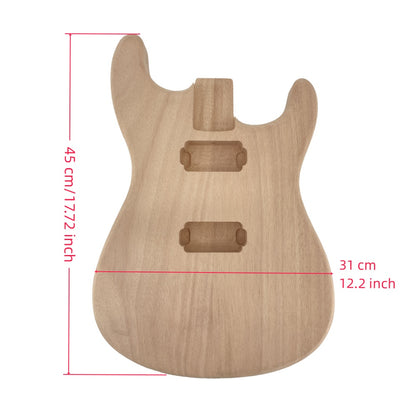 Yinfente Fit Diy Electric Guitar Body Mahogany Guitar Body Replacement HH pickups