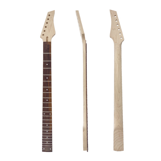 Yinfente New guitar neck 24fret 30inch Set in heel ibanez Head Maple fretboard With Locking Nut with pyramid Inlay