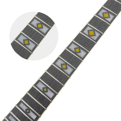 Yinfente New guitar neck 22fret 24.75inch Paddle Head Block Inlay Maple Rosewood Fretboard