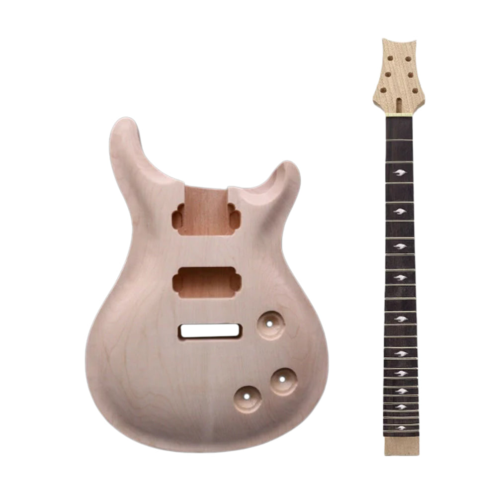 Yinfente PRS Guitar Kit Maple Cap Mahogany Body 24 fret 25 inch Rosewood Fretboard Nice Inlay Set in Style