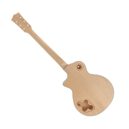 DIY Guitar Kit with Mahogany with Flame Maple Veneer Body Mahogany Neck with Rosewood Fretboard 6 String DIY Electric Guitar Kit with All Components to Build Your Own Guitar