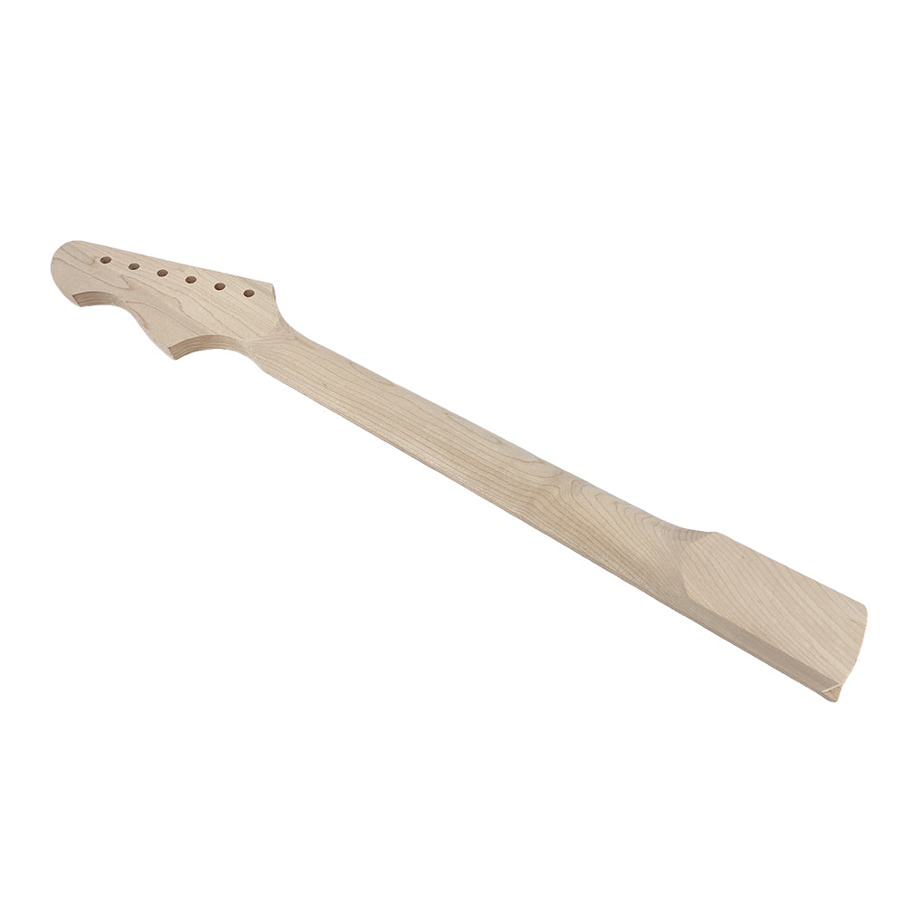 Yinfente Electric Guitar Neck 22Fret 24Inch Maple Fretboard Dot Inlay Bolt on Guitar Neck Replacement Unfinished