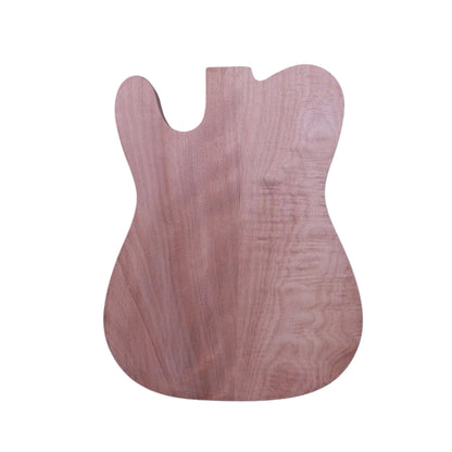 Yinfente 4 pcs DIY Guitar Bodies Mahogany Flame Maple Veneer Unfinished Bolt On Heel Tele Guitar