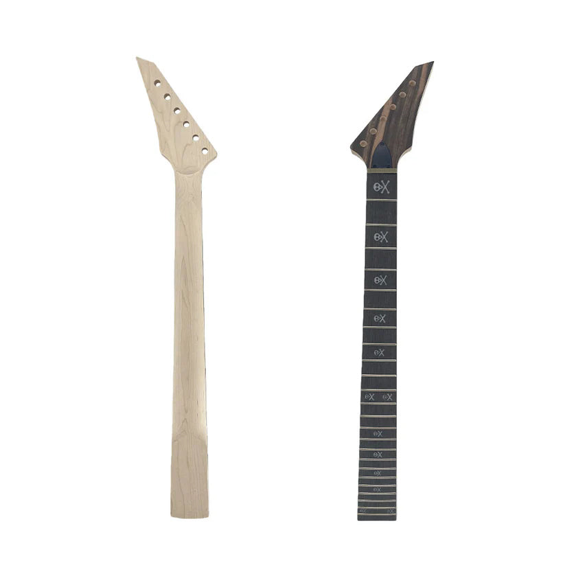 Yinfente New Guitar neck 24Fret 25.5inch Hard Maple Rosewood Fretboard skull inlays bot on