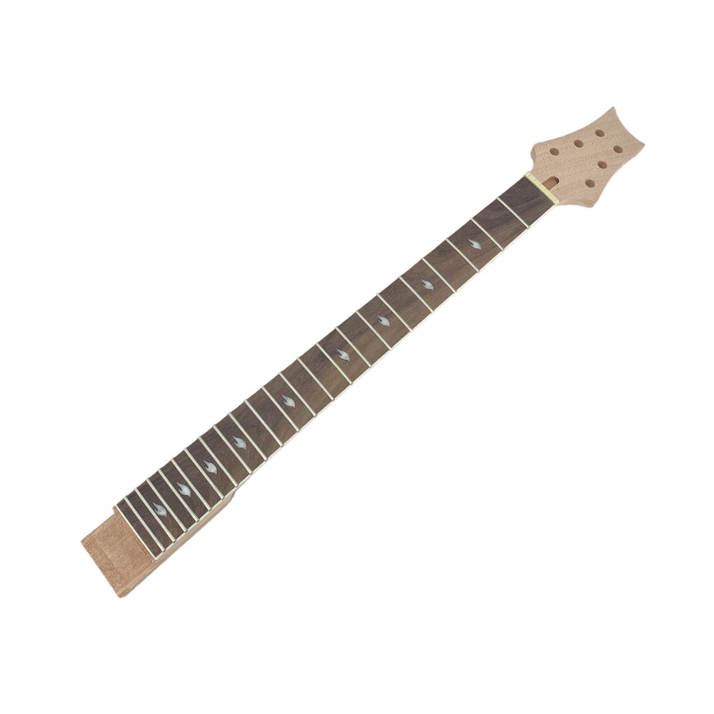 yinfente Unfinished guitar neck nice inlay replacement 22Fret 25inch Mahogany Rosewood Fretboard
