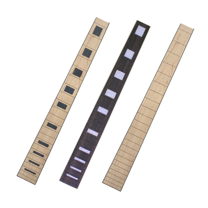 Yinfente 6pcs guitar fretboards 24.75 scale 22 frets maple and ebony wood
