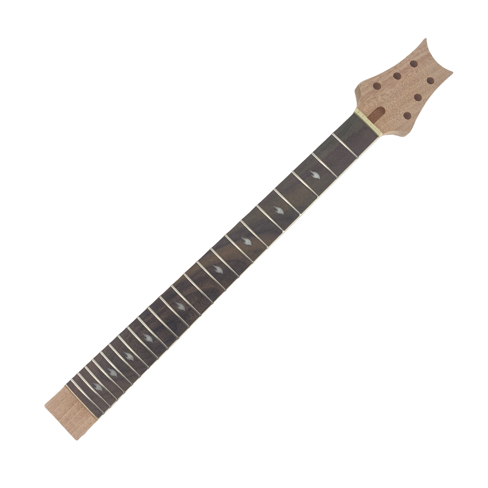 Yinfente Electric Guitar Neck 22 Fret 24.75 Inch Mahogany Guitar Necks with Rosewood Fretboard Diamond Inlay (24.75Inch)